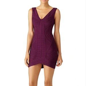 Herve Leger Naeva Dress Bordeaux SMALL